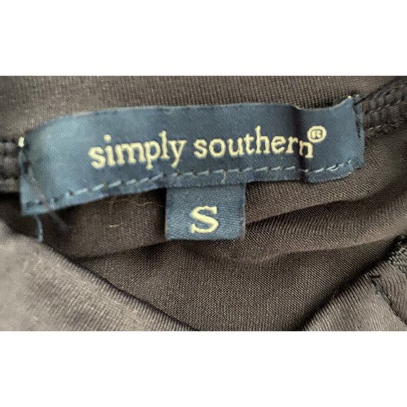 Womens SIMPLY SOUTHERN Nylon Stretch Jacket Full Zip Size Small Navy Blue‎ Gold - Picture 3 of 10